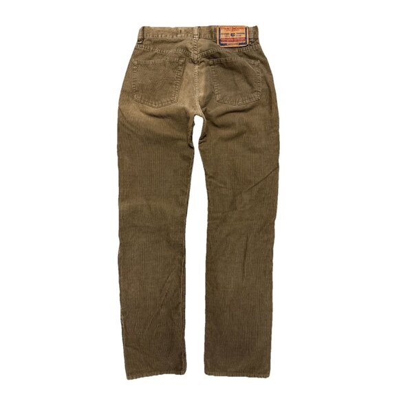 Diesel Industry Corduroy Pants Mens 29 (28x30) Brown Button Fly - Picture 2 of 16